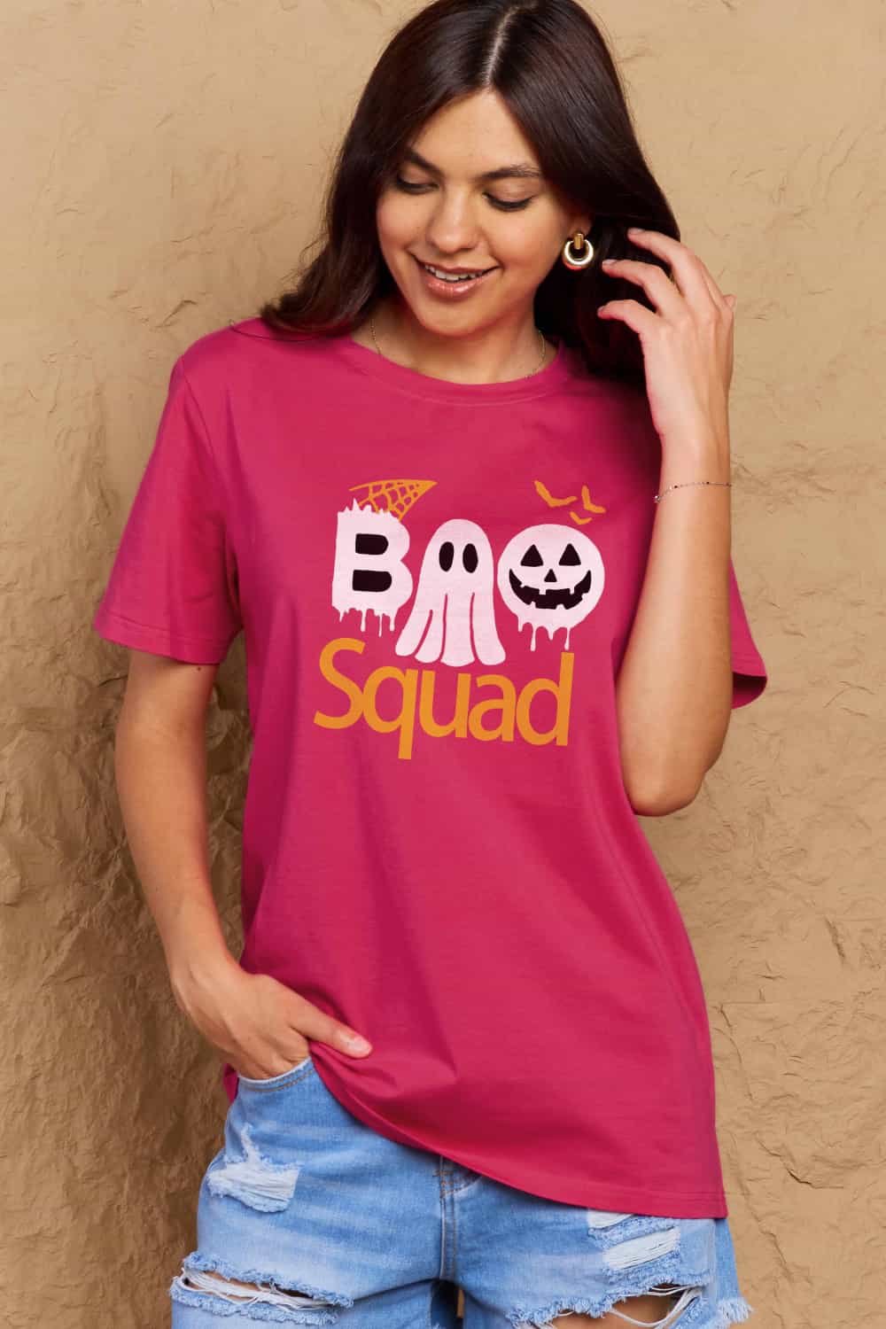 Simply Love Full Size BOO SQUAD Graphic Cotton T-Shirt Trendsi