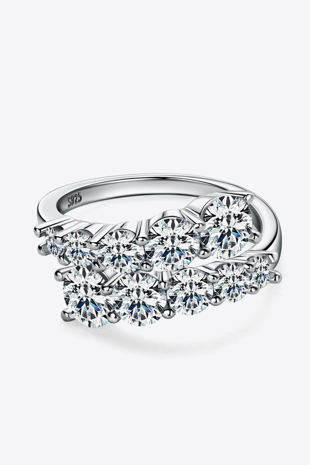 Adored Moissanite 925 Sterling Silver Ring Trendsi