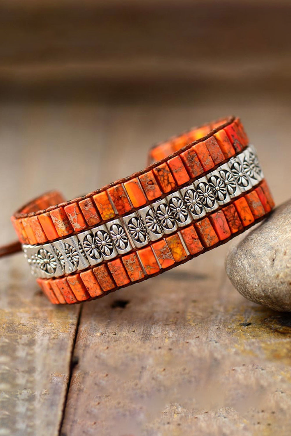 Handmade Triple Layer Natural Stone Bracelet Trendsi