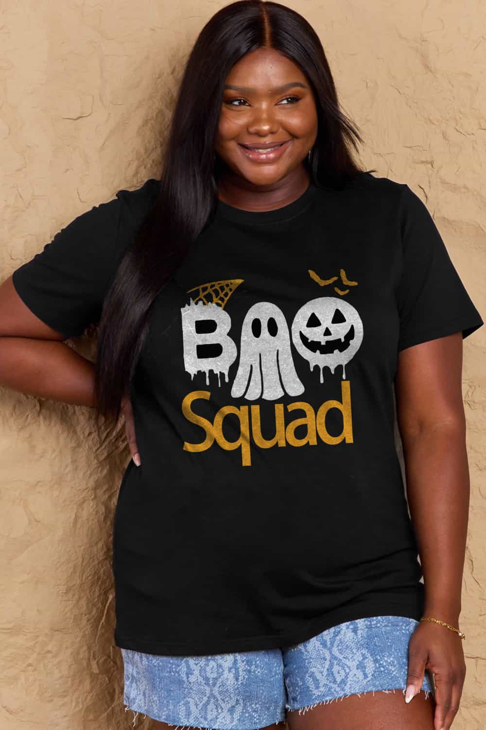 Simply Love Full Size BOO SQUAD Graphic Cotton T-Shirt Trendsi