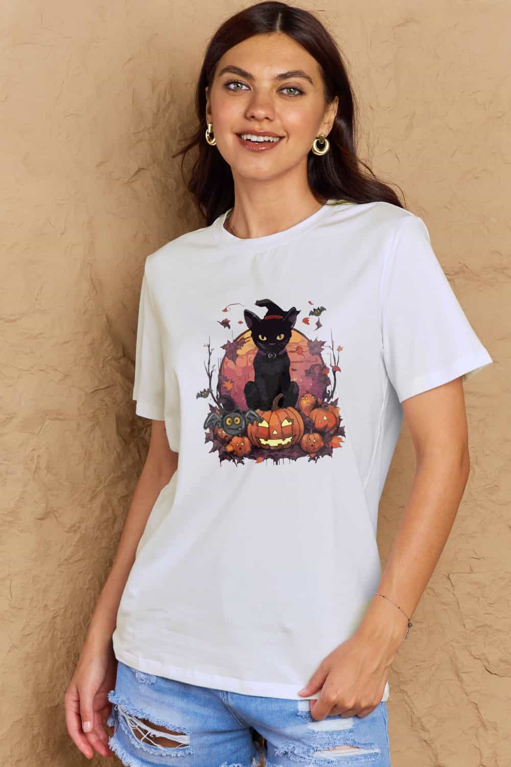 Simply Love Full Size Halloween Theme Graphic T-Shirt Trendsi