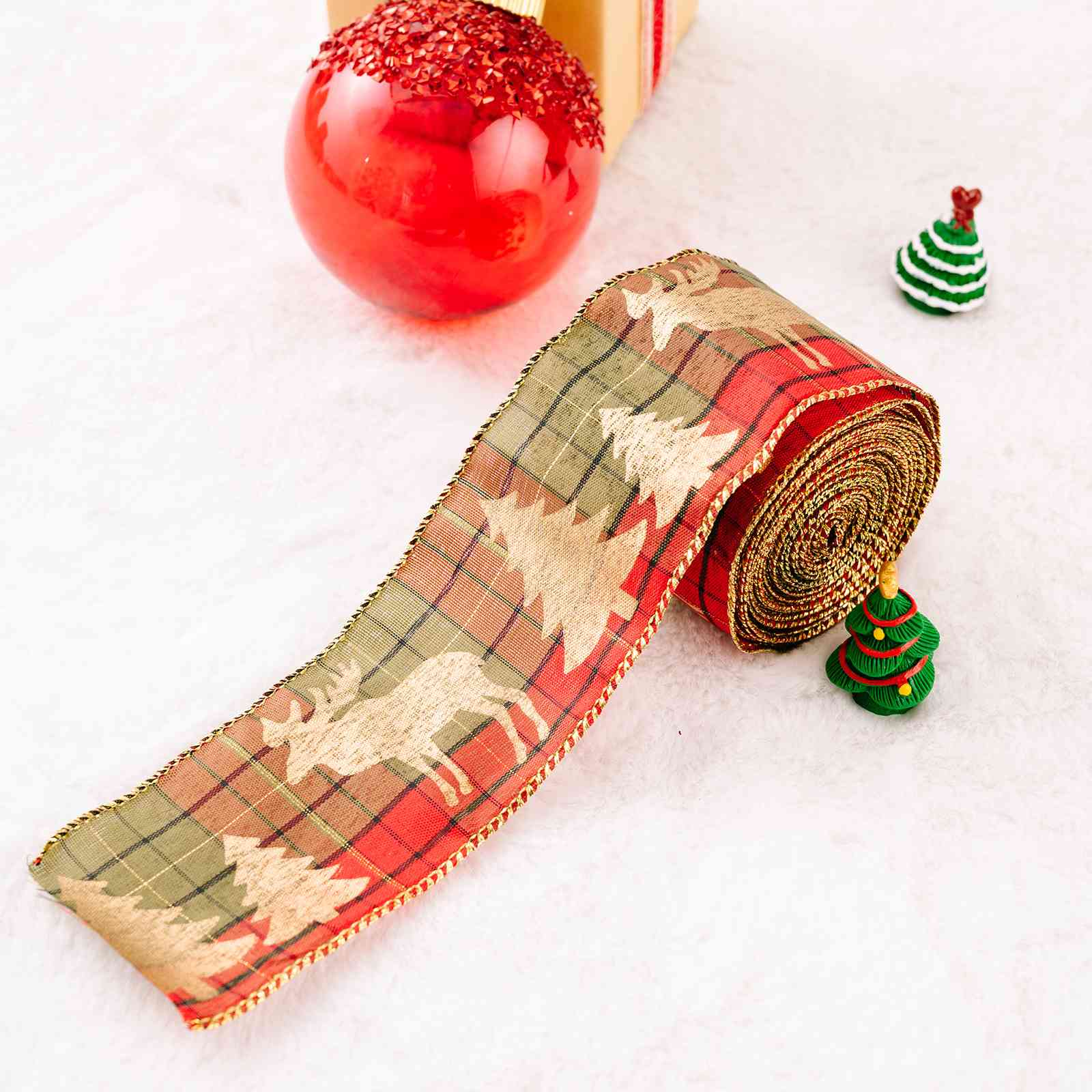 Christmas Polyester Ribbon Trendsi