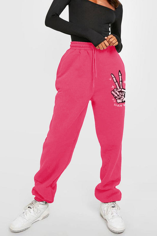 Simply Love Simply Love Full Size Drawstring DAY YOU DESERVE Graphic Long Sweatpants Trendsi