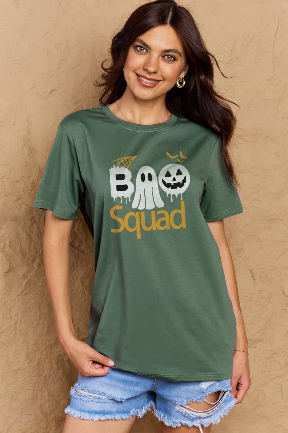 Simply Love Full Size BOO SQUAD Graphic Cotton T-Shirt Trendsi