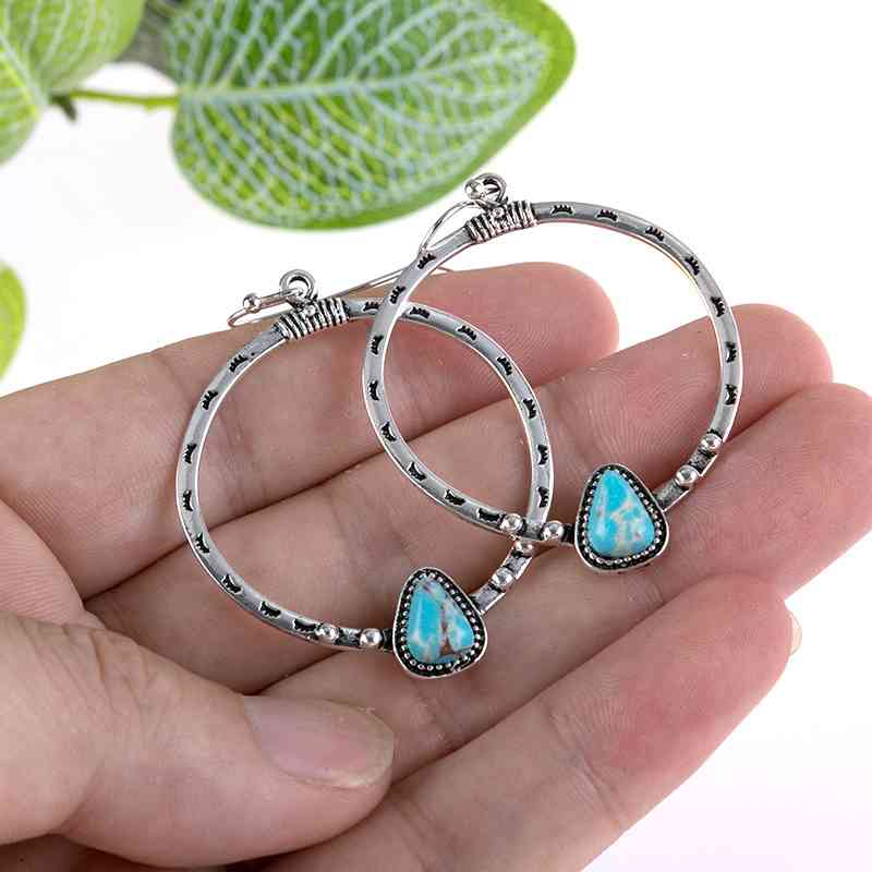 Artificial Turquoise Drop Earrings Trendsi