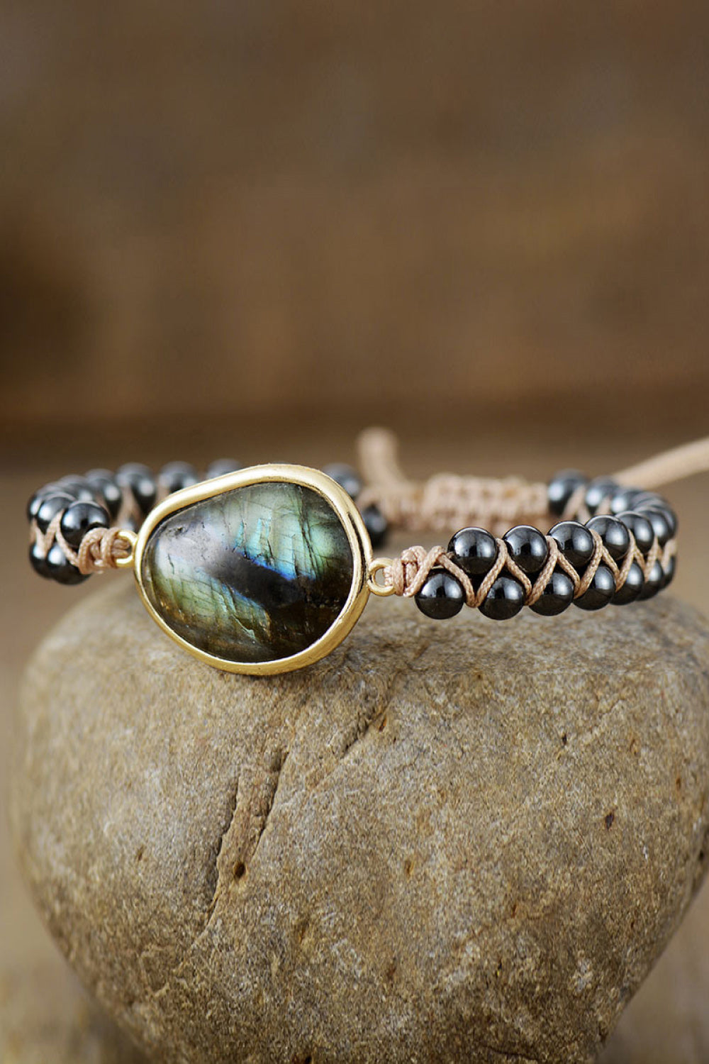 Natural Stone Beaded Bracelet Trendsi