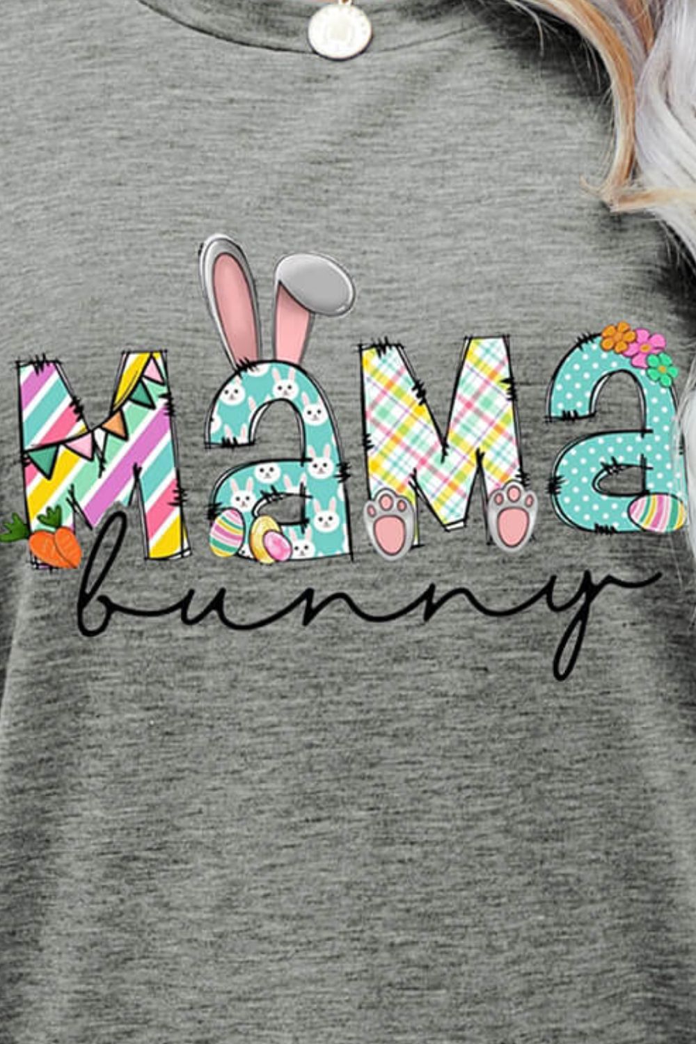 MAMA BUNNY Easter Graphic Tee Trendsi
