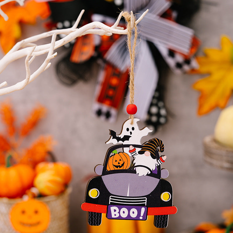 4-Piece Halloween Element Car-Shape Hanging Widgets Trendsi