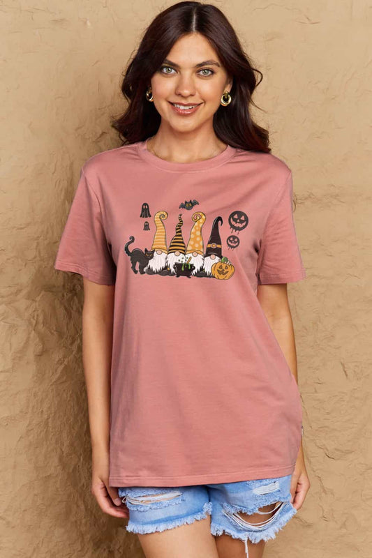 Simply Love Full Size Halloween Theme Graphic Cotton T-Shirt Trendsi