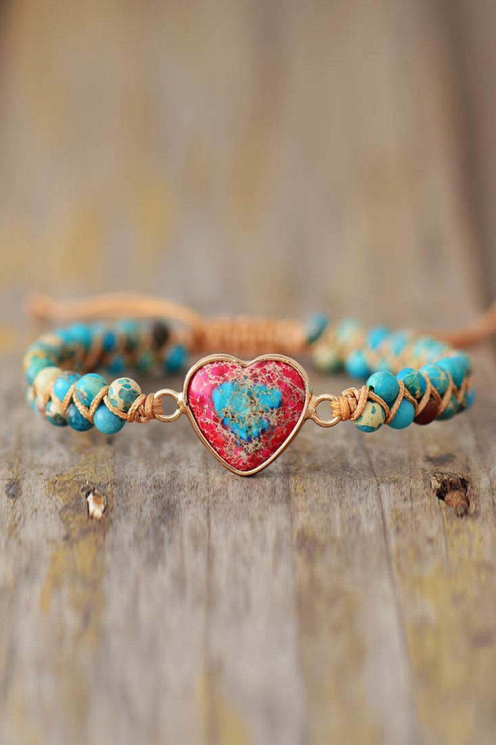 Handmade Heart Shape Natural Stone Bracelet Trendsi