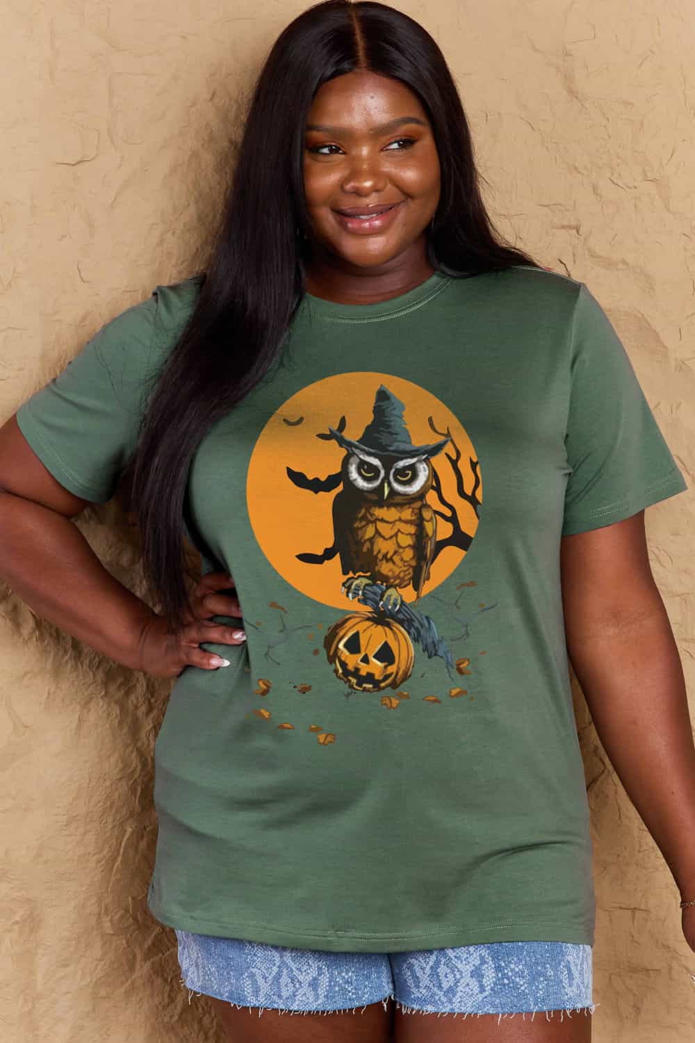 Simply Love Full Size Holloween Theme Graphic Cotton T-Shirt Trendsi