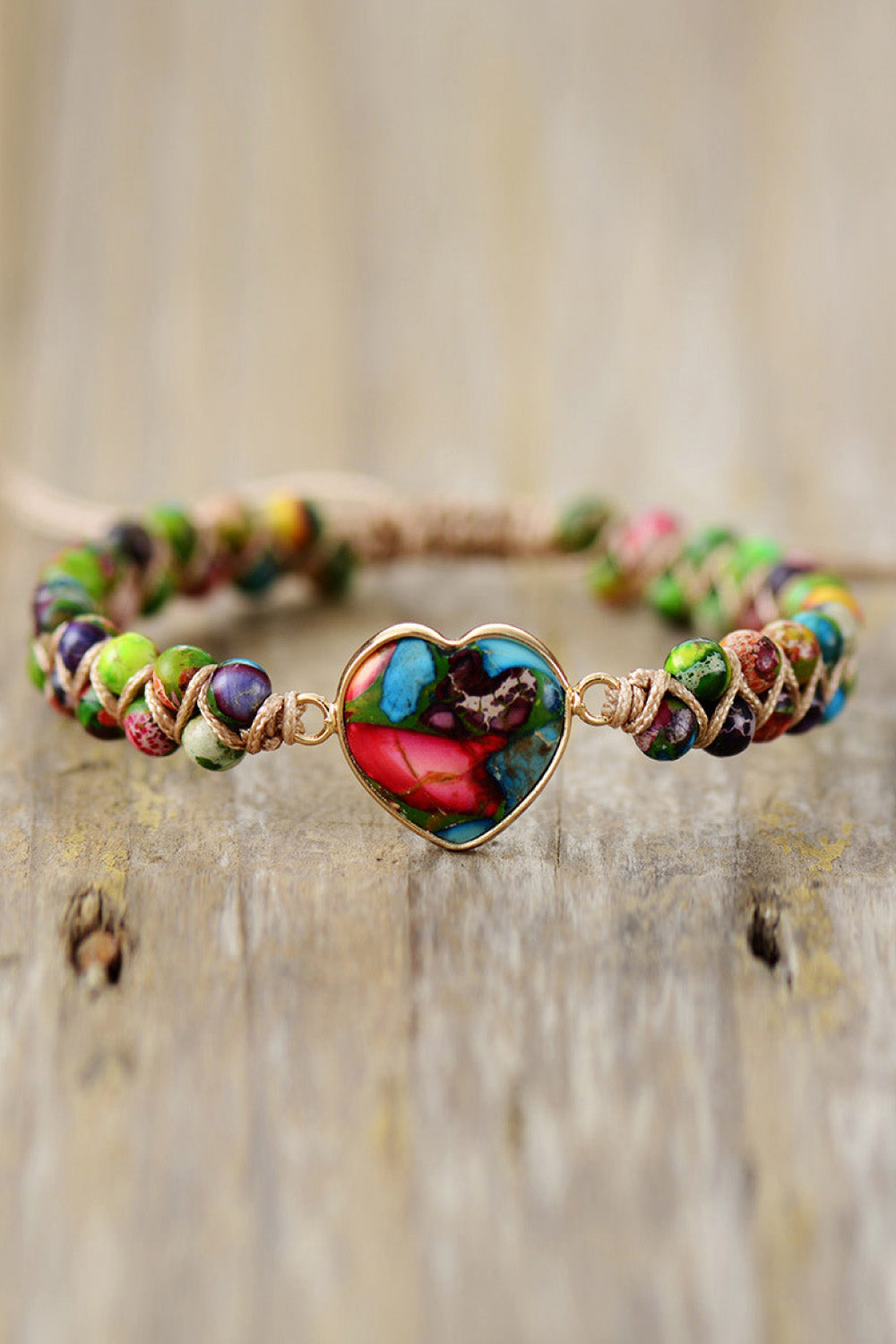 Handmade Heart Shape Natural Stone Bracelet Trendsi