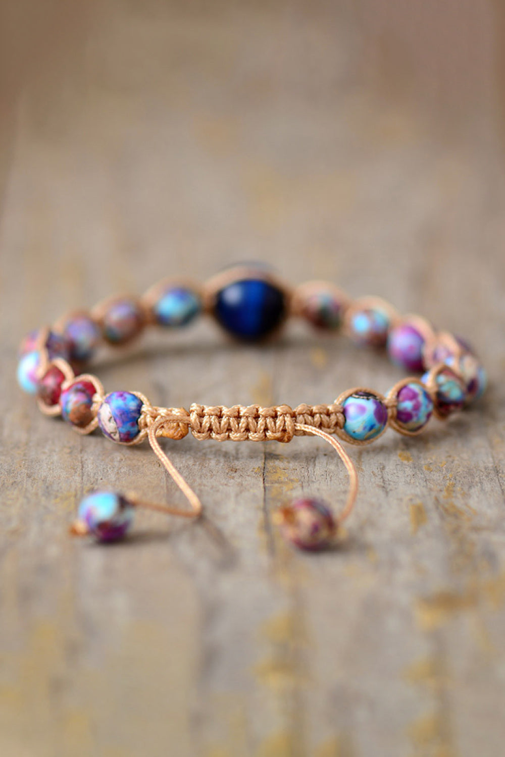 Imperial Jasper & Natural Stone Beaded Bracelet Trendsi