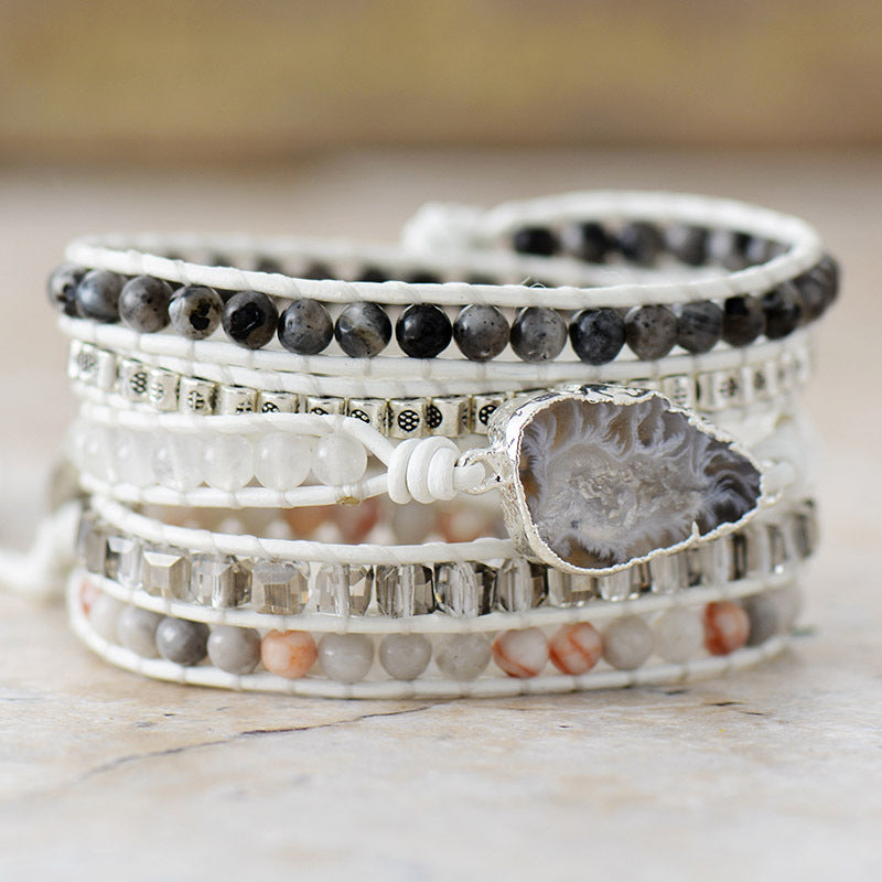 Natural Stone Layered Bracelet Trendsi