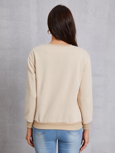 IT'S ST. PATRICK'S DAY Graphic Round Neck Sweatshirt Trendsi