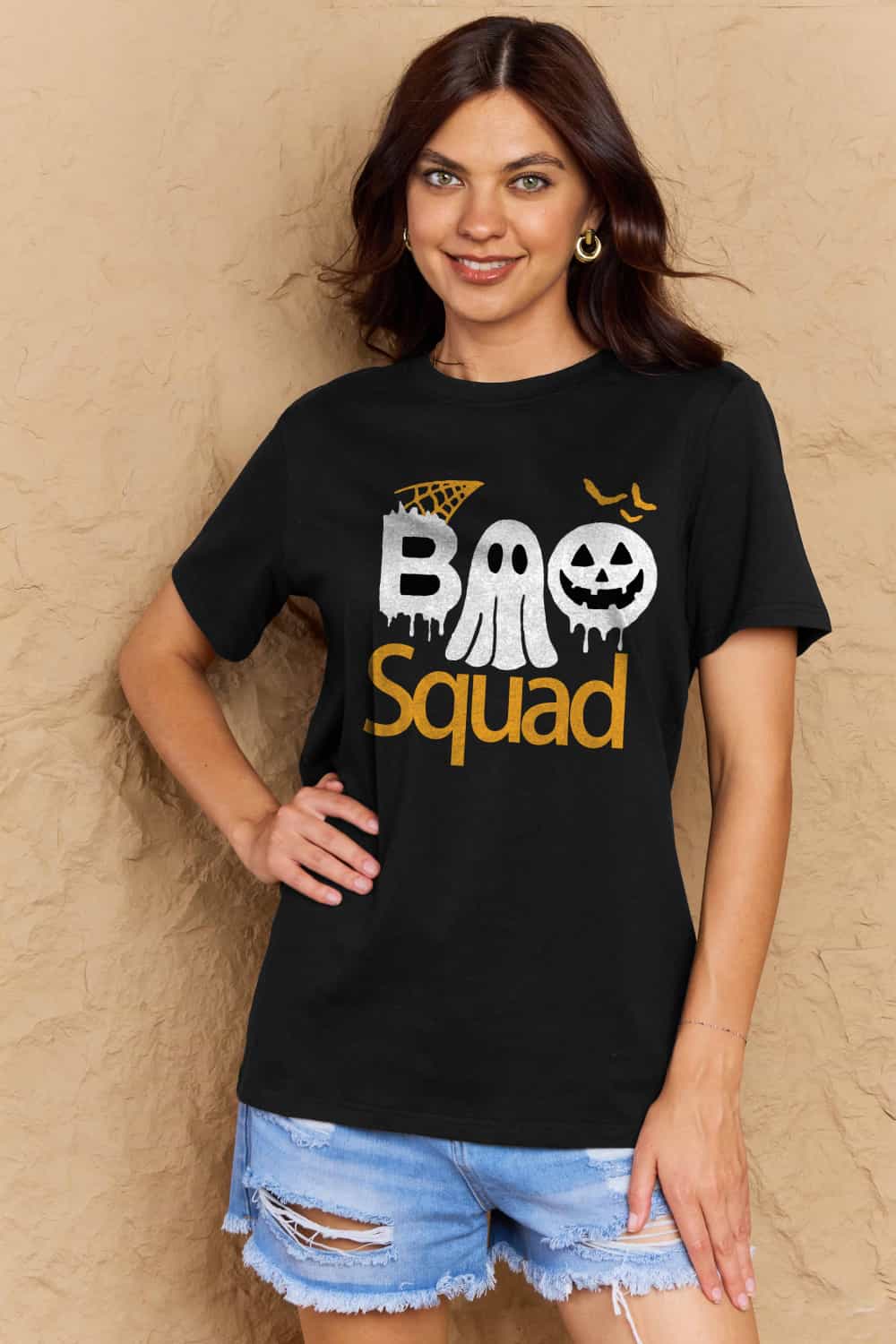 Simply Love Full Size BOO SQUAD Graphic Cotton T-Shirt Trendsi