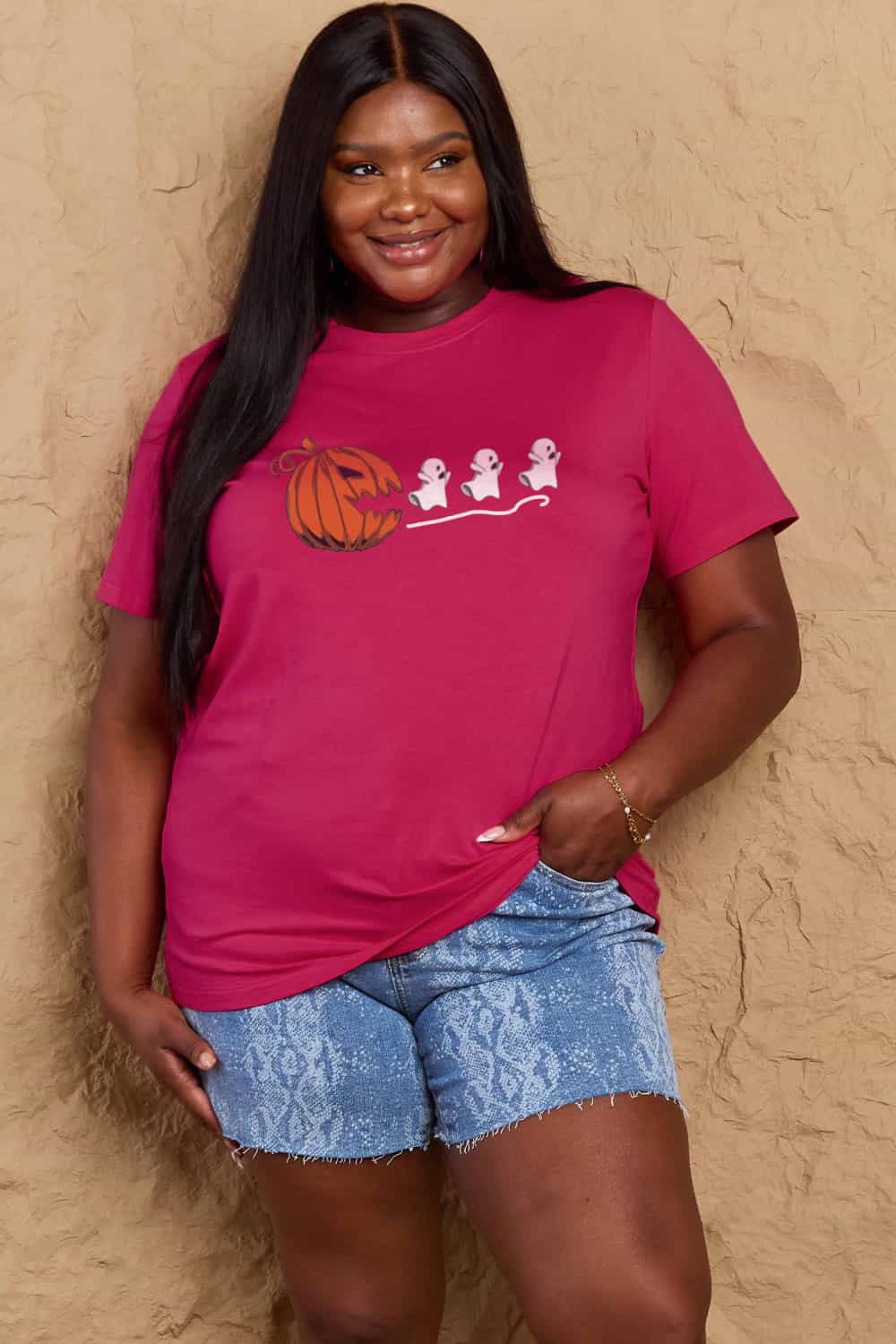 Simply Love Full Size Jack-O'-Lantern Graphic Cotton T-Shirt Trendsi