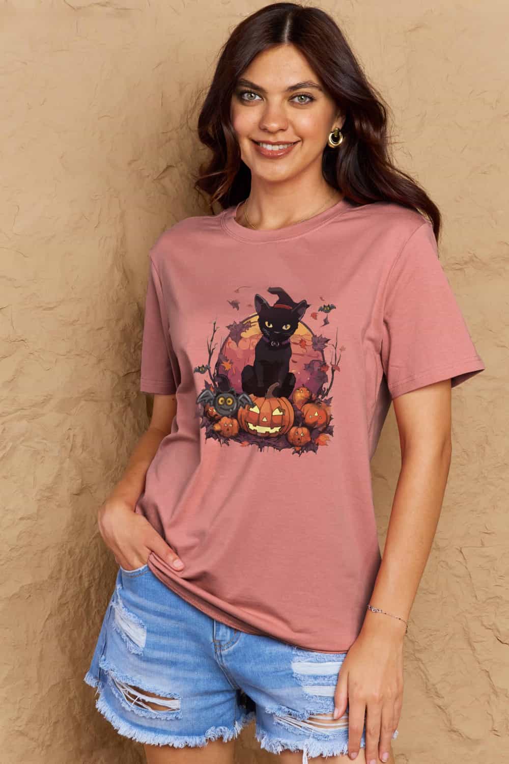 Simply Love Full Size Halloween Theme Graphic T-Shirt Trendsi