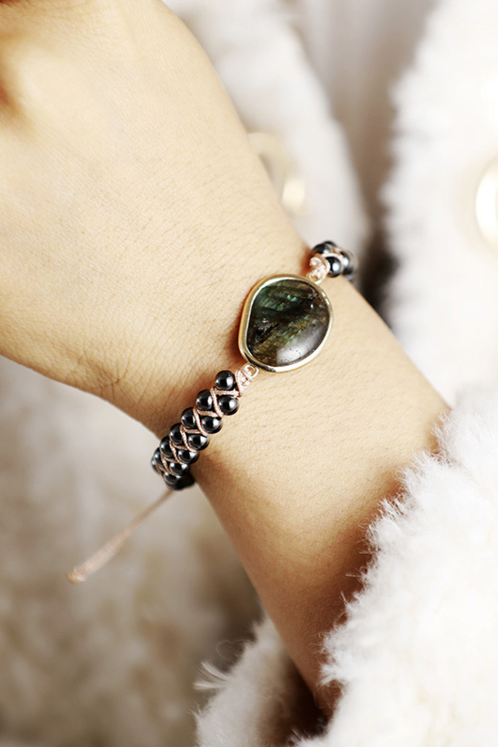 Natural Stone Beaded Bracelet Trendsi