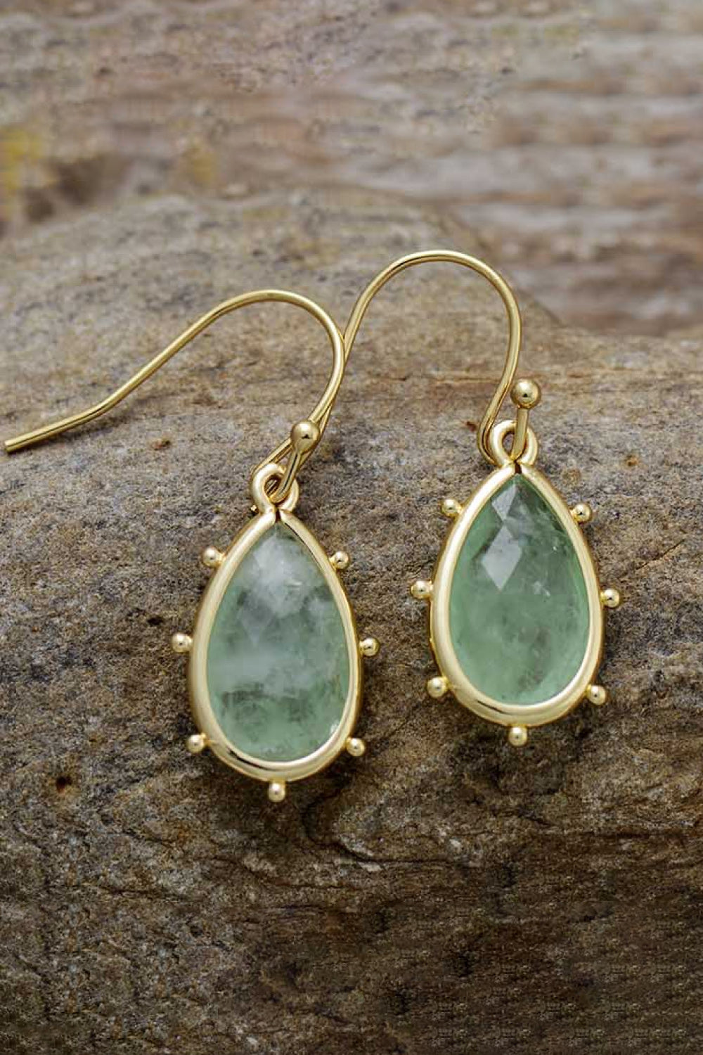 Natural Stone Teardrop Earrings Trendsi