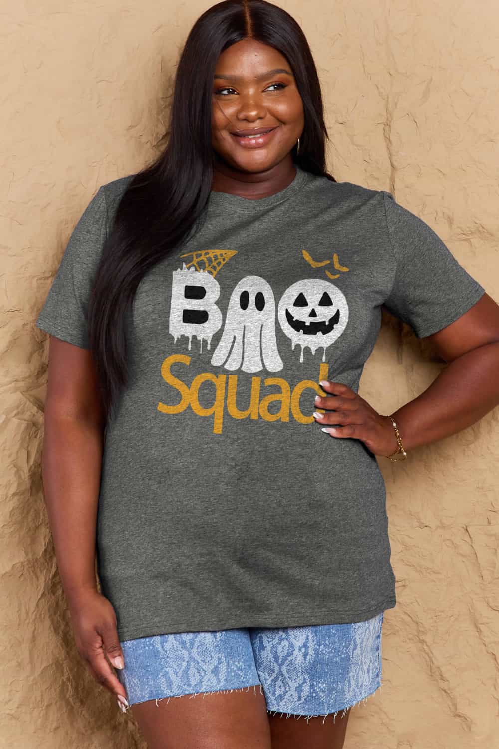 Simply Love Full Size BOO SQUAD Graphic Cotton T-Shirt Trendsi