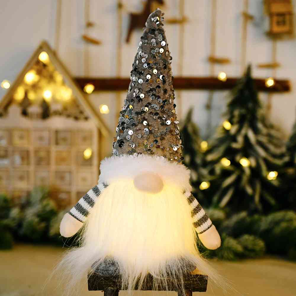 Sequin Light-Up Faceless Gnome Trendsi