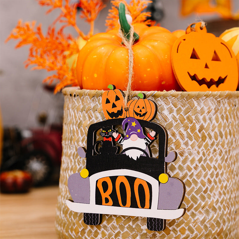 4-Piece Halloween Element Car-Shape Hanging Widgets Trendsi