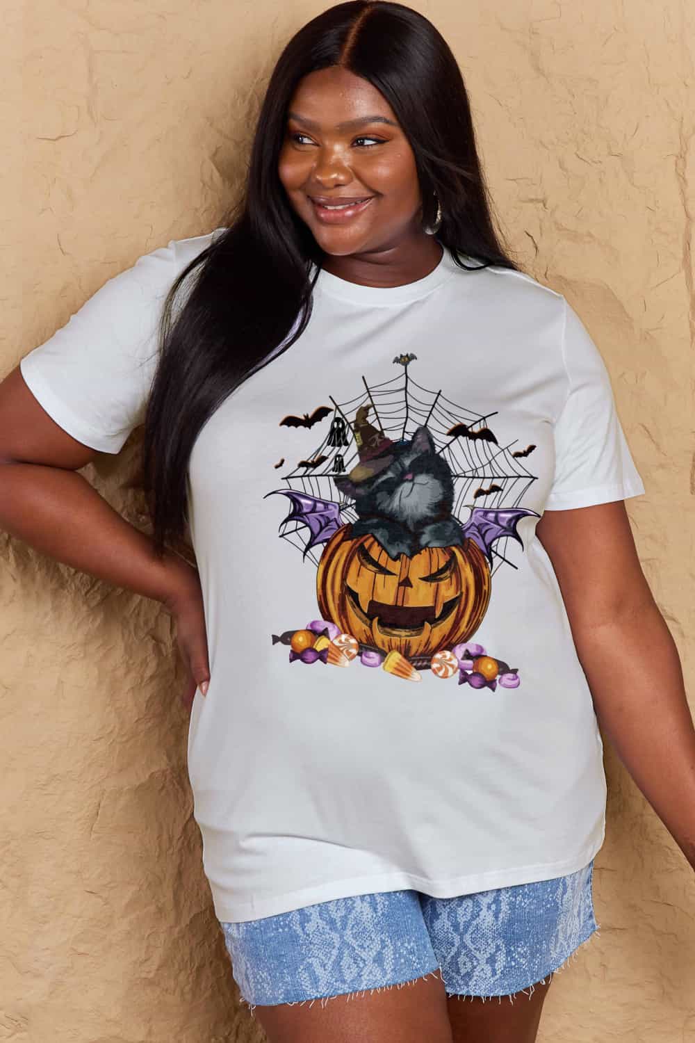 Simply Love Full Size Jack-O'-Lantern Graphic T-Shirt Trendsi