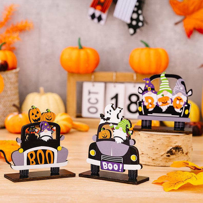 3-Piece Halloween Element Car-Shape Ornaments Trendsi