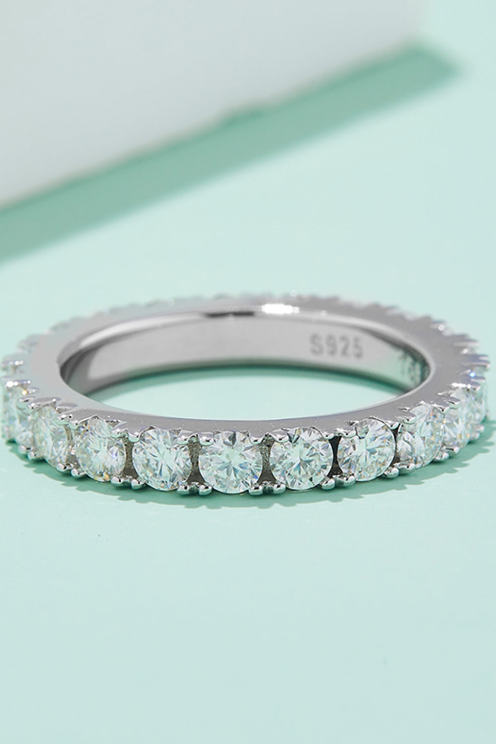 2.3 Carat Moissanite 925 Sterling Silver Eternity Ring Trendsi