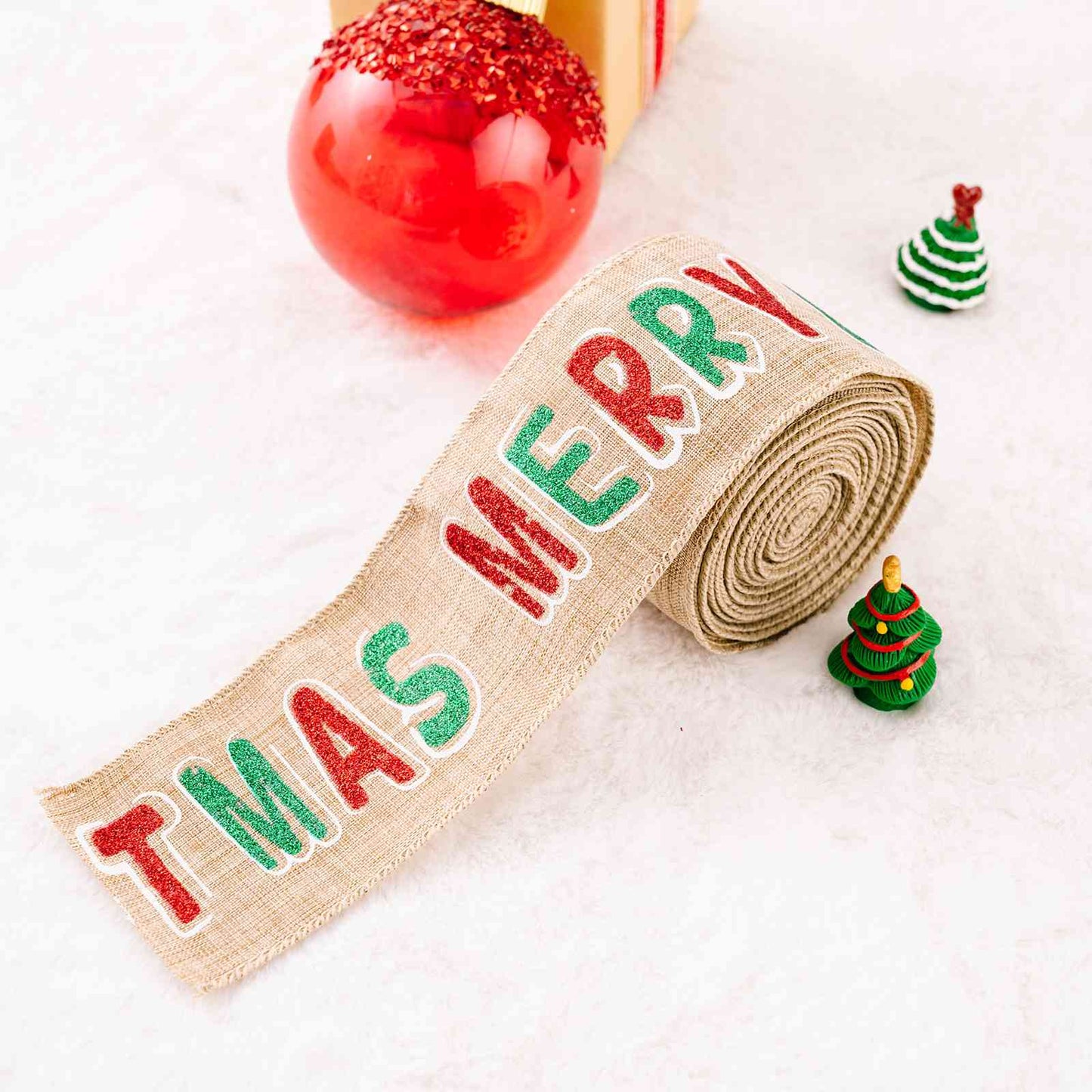 Christmas Polyester Ribbon Trendsi
