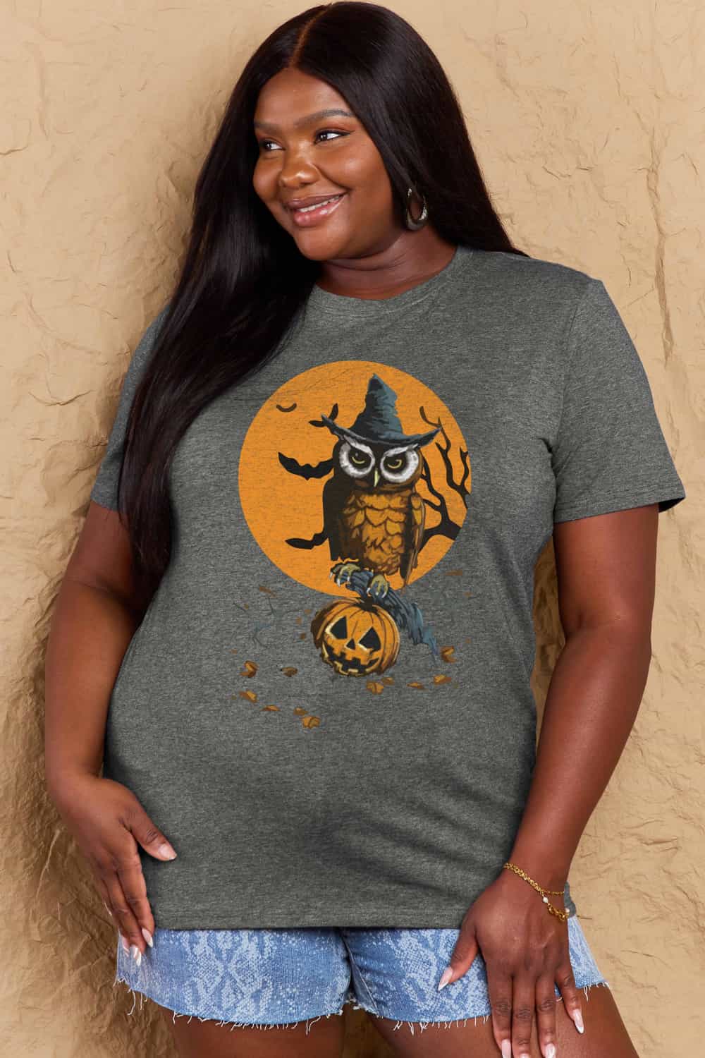 Simply Love Full Size Holloween Theme Graphic Cotton T-Shirt Trendsi