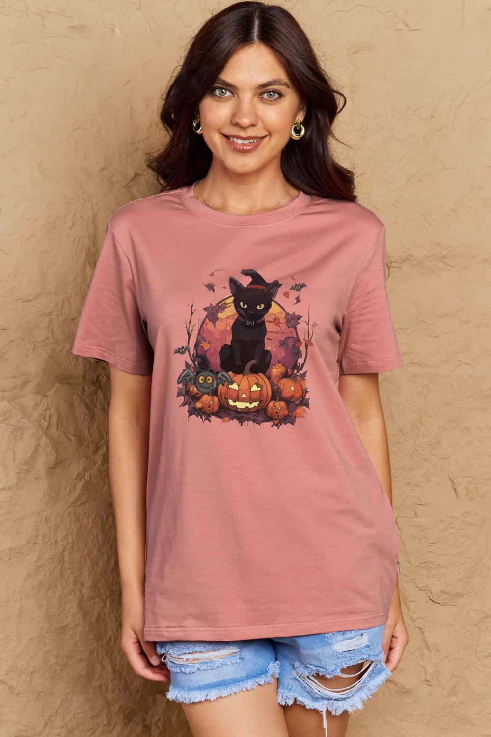 Simply Love Full Size Halloween Theme Graphic T-Shirt Trendsi