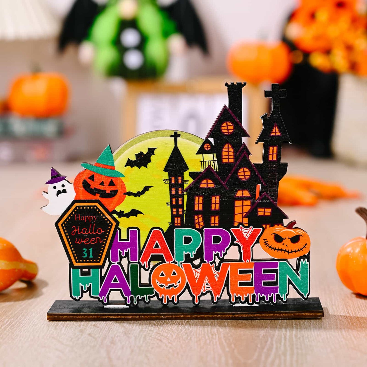 Assorted 2-Piece Halloween Element Ornaments Trendsi