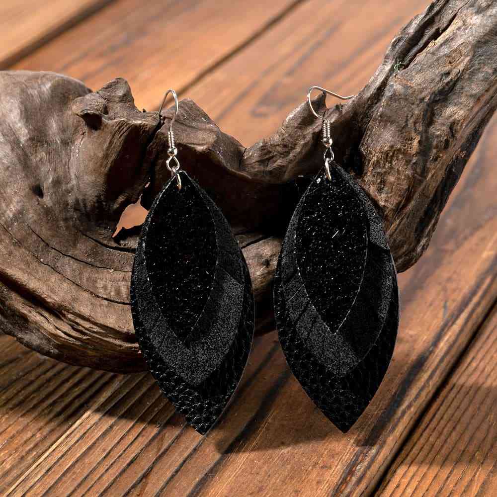 PU Leather Drop Earrings Trendsi