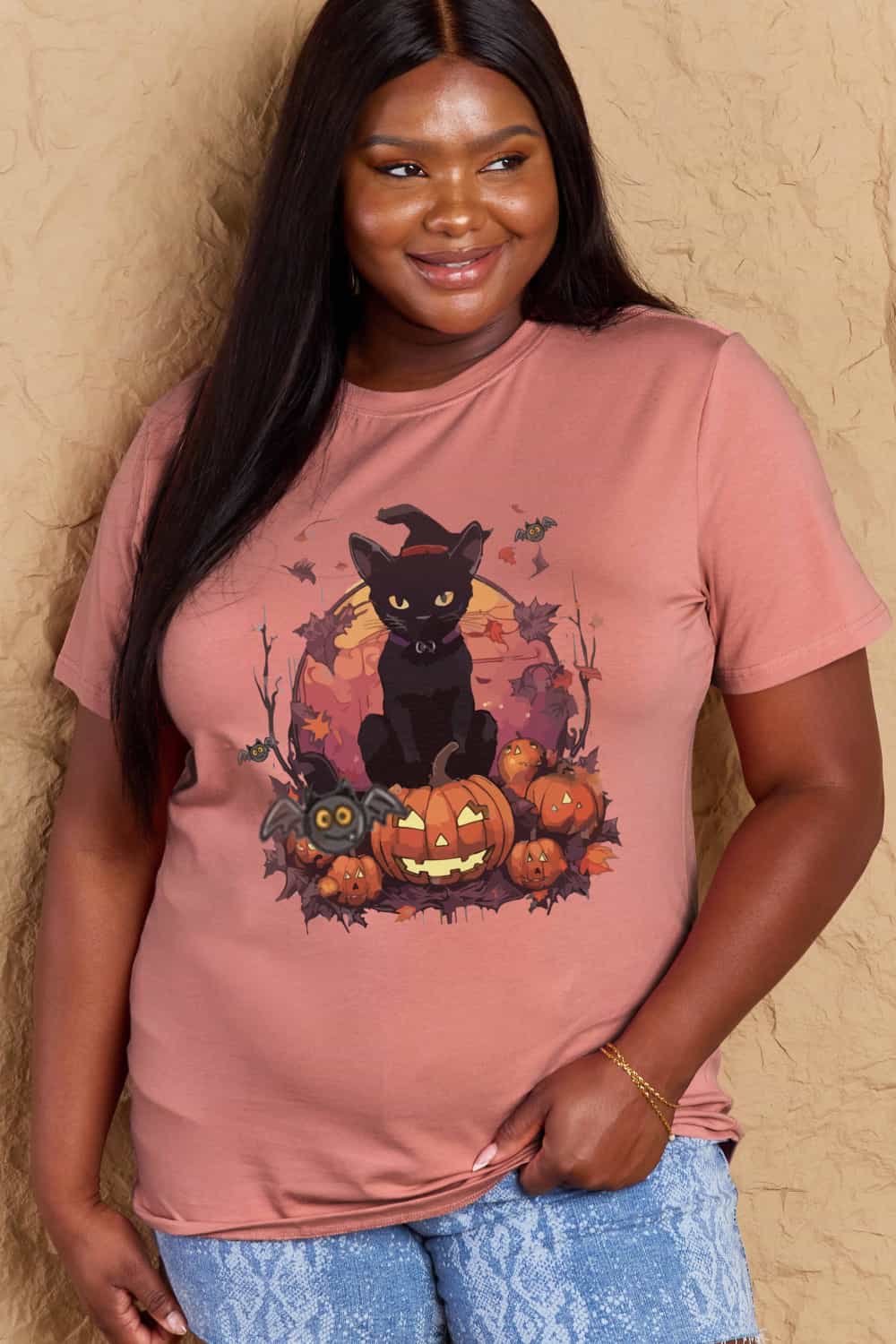 Simply Love Full Size Halloween Theme Graphic T-Shirt Trendsi