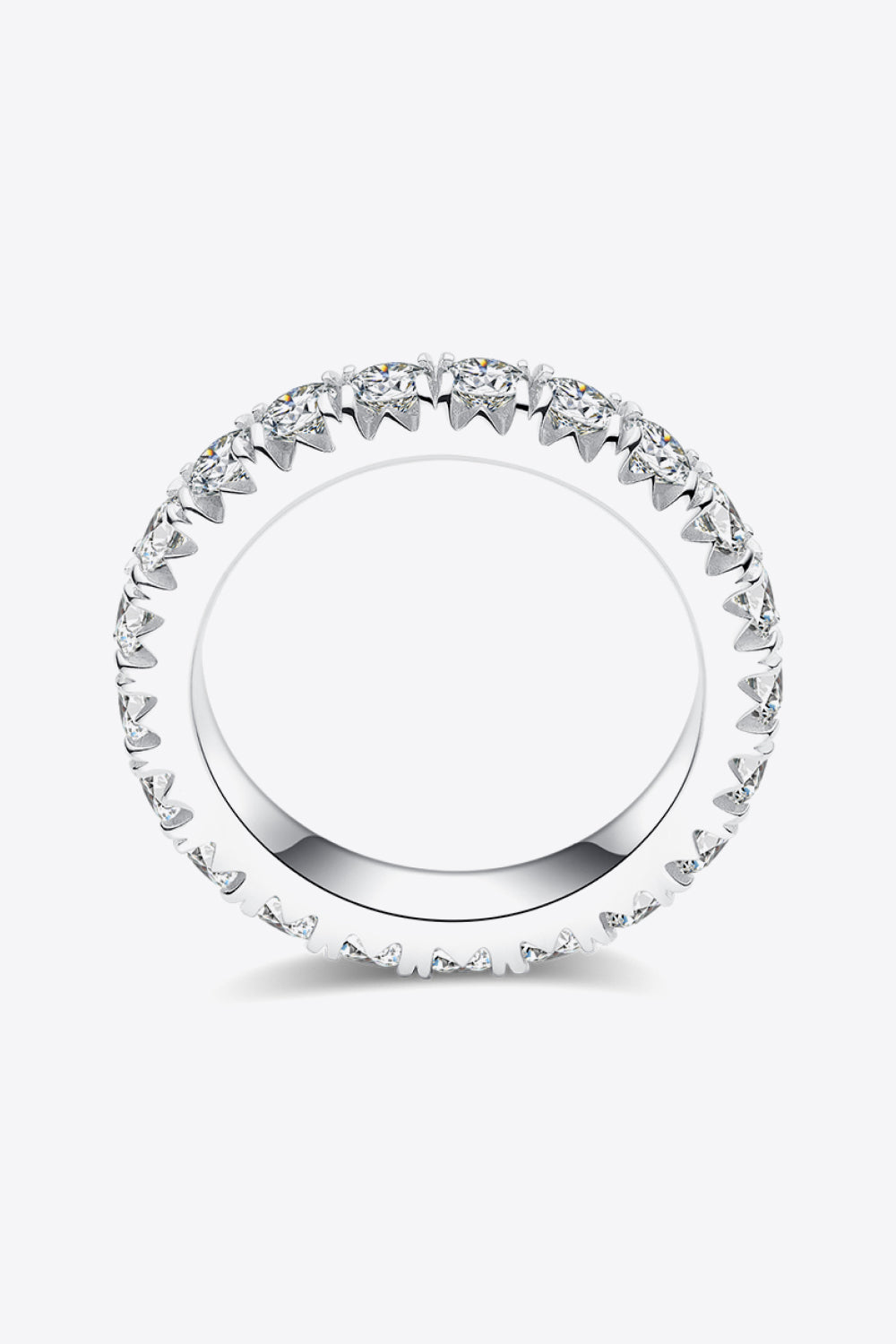 2.3 Carat Moissanite 925 Sterling Silver Eternity Ring Trendsi