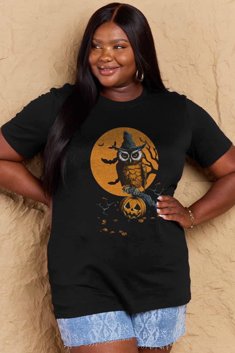 Simply Love Full Size Holloween Theme Graphic Cotton T-Shirt Trendsi