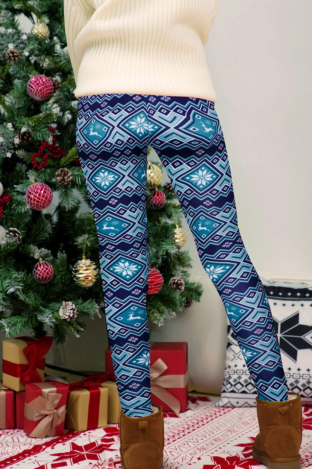 Full Size Geometric Leggings Trendsi
