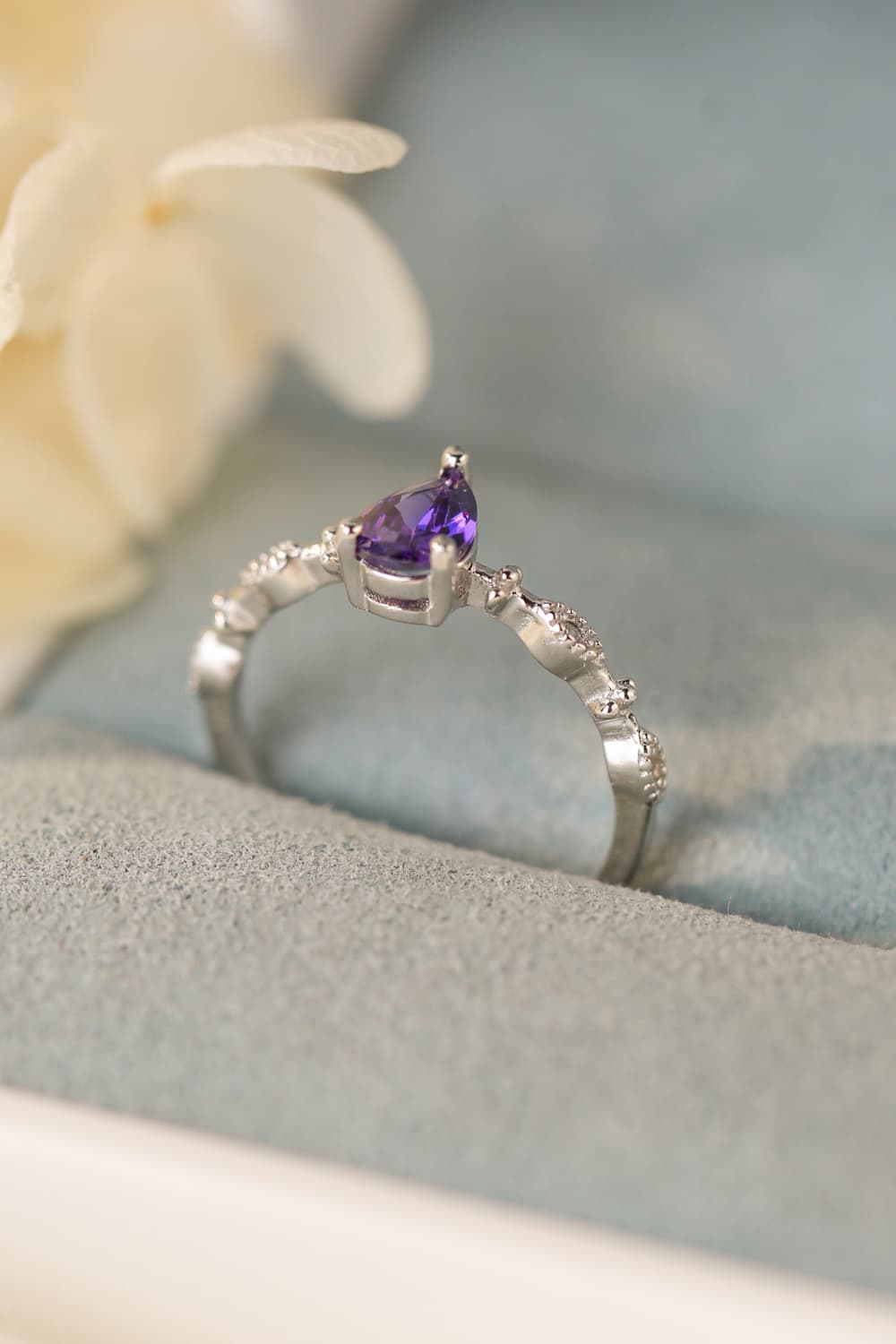 Amethyst 925 Sterling Silver Ring Trendsi