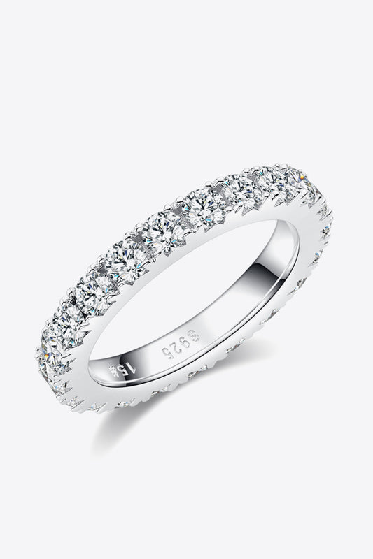 2.3 Carat Moissanite 925 Sterling Silver Eternity Ring Trendsi