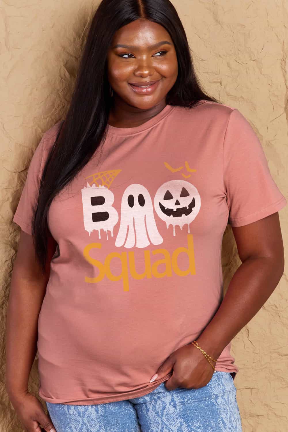 Simply Love Full Size BOO SQUAD Graphic Cotton T-Shirt Trendsi
