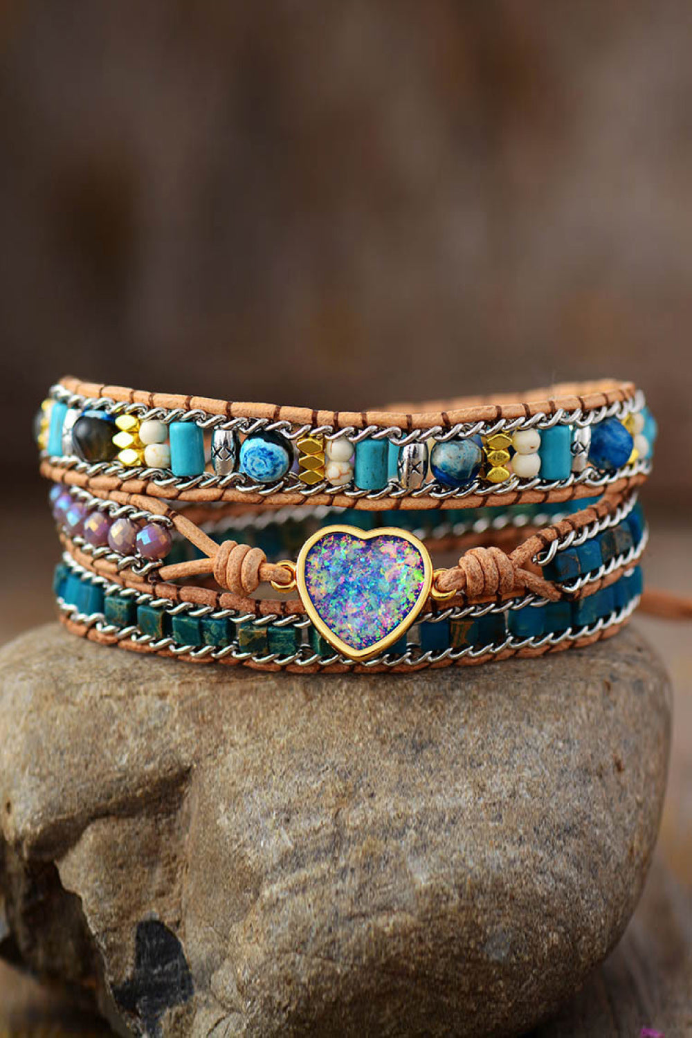Heart Layered Bracelet Trendsi