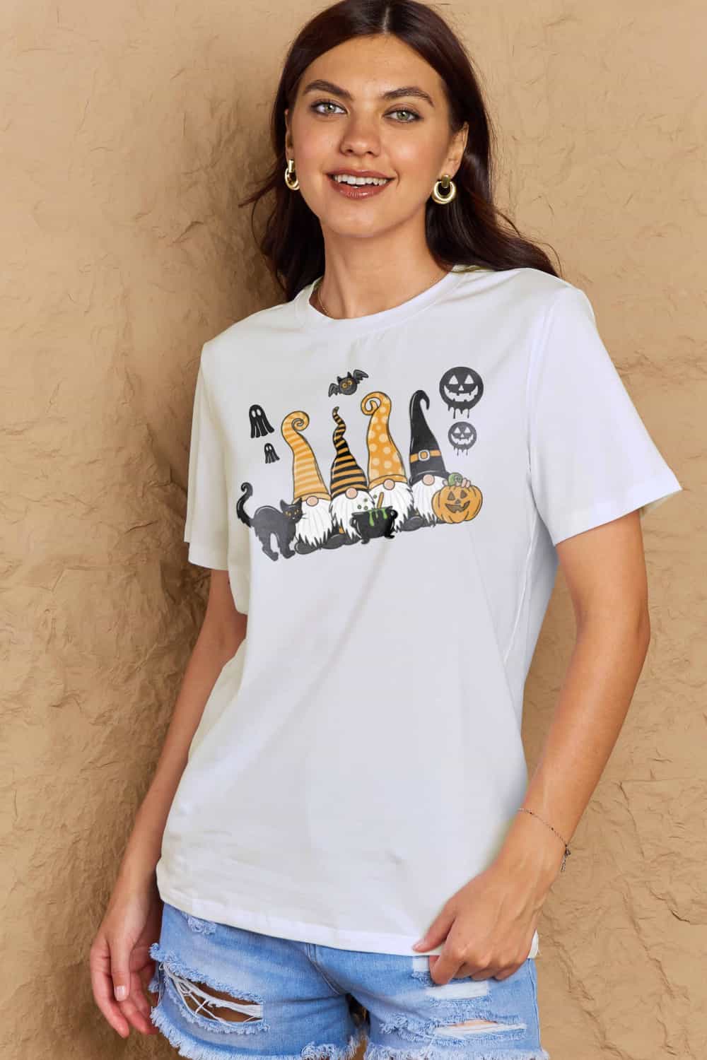 Simply Love Full Size Halloween Theme Graphic Cotton T-Shirt Trendsi