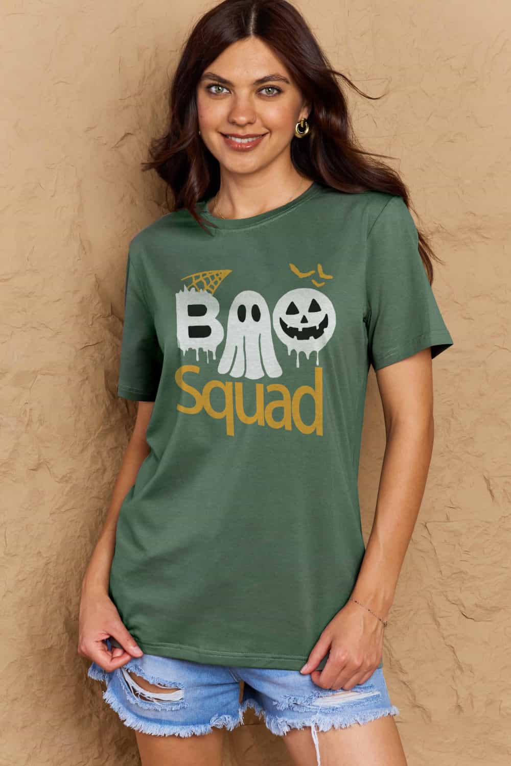 Simply Love Full Size BOO SQUAD Graphic Cotton T-Shirt Trendsi