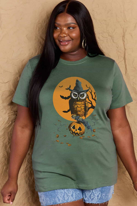 Simply Love Full Size Holloween Theme Graphic Cotton T-Shirt Trendsi