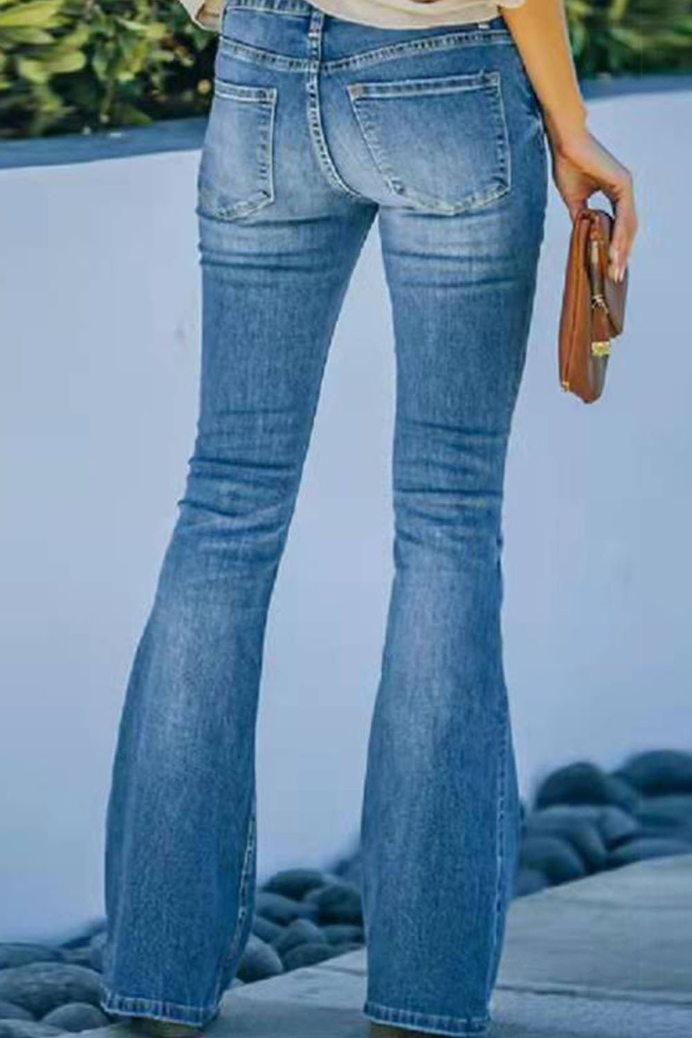 Wide Leg Long Jeans Trendsi