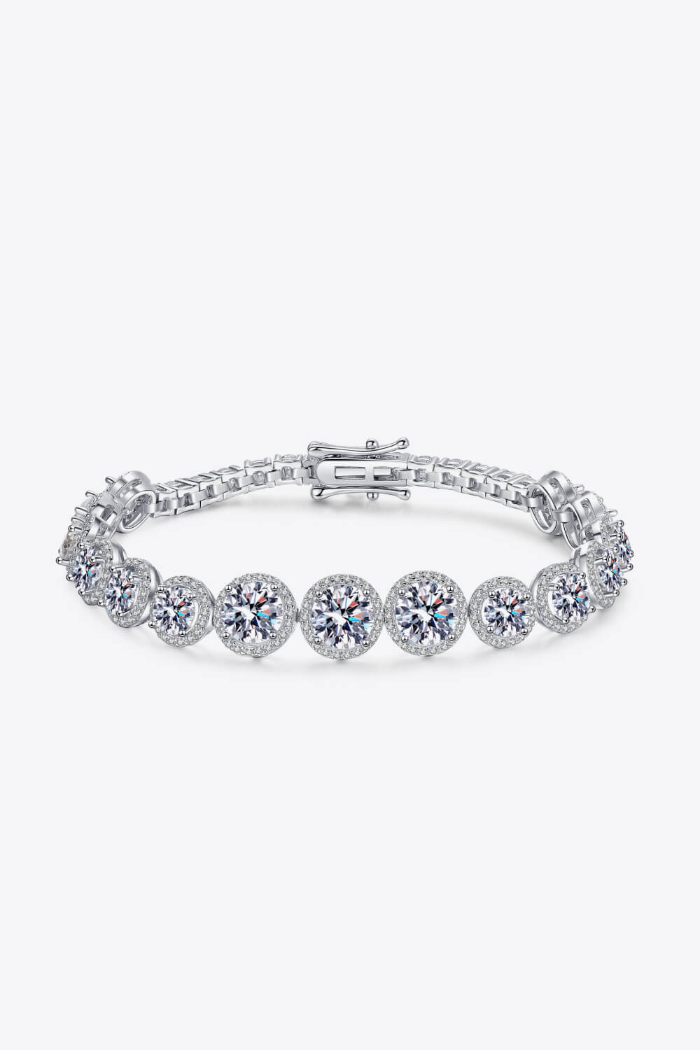 925 Sterling Silver 10.4 Carat Moissanite Bracelet Trendsi