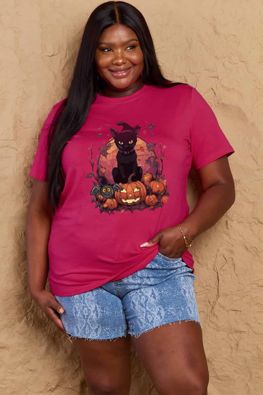 Simply Love Full Size Halloween Theme Graphic T-Shirt Trendsi