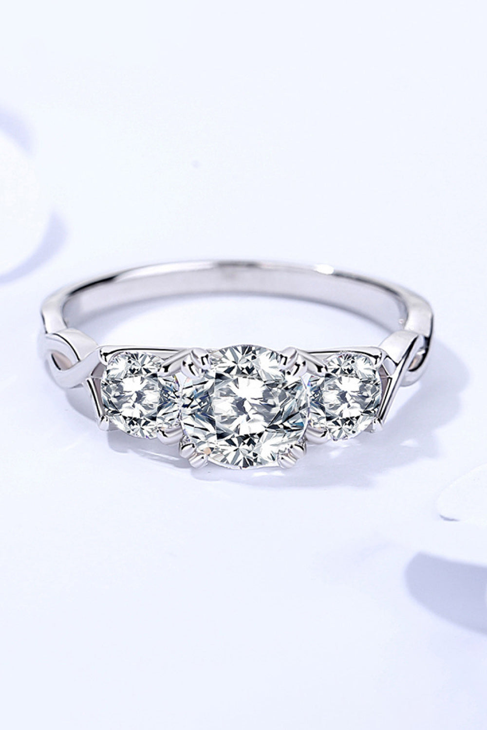 1 Carat Moissanite 925 Sterling Silver Ring Trendsi